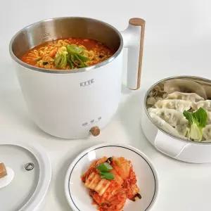 에떼 스텐304 전기 라면포트 1.5L ET-1529STM 분리형 멀티쿠커 전기포트 찜기포함