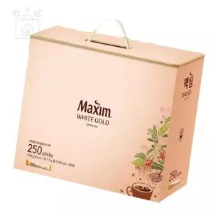 루다스 커피선물세트 맥심 화이트골드 선물세트 250스틱 가족 부모님 명절 시댁 모임