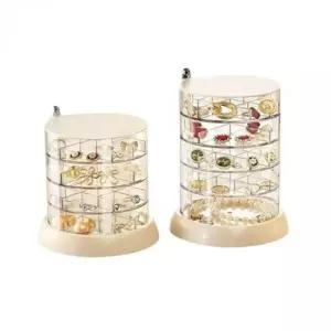 반지 귀걸이 보관함 4단 회전 소품 정리 주얼리 케이스 목걸이 보석함 보석함 4단