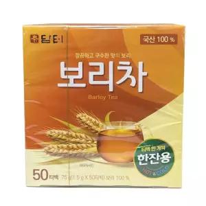 담터 구수한 국산 보리차 50T 티백 국산보리차 볶은보리차 곡물차