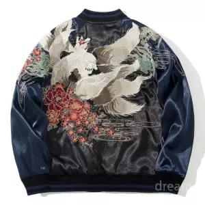 구미호 바시티 자켓 스카잔 재킷 항공점퍼 자수