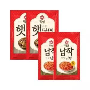 백설 자른 햇당면 500g x2개+대왕 납작당면 300g x2개