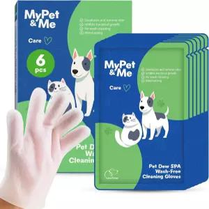 마이 펫 앤 미 반려견용 글러브 물티슈 인스턴트 목욕 장갑 노린스 탈취 그루밍 미트 청소 및 고양이