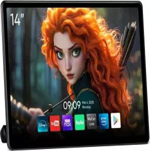 14인치 안드로이드 휴대용 차량용 TV 헤드레스트 모니터 태블릿 차량 뒷좌석용 휴대폰 무선 미러링