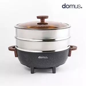 왕쿡이 2단 전기 냄비_ 통주물_ 무연마제 찜판 대용량