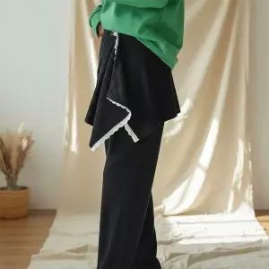 [하프클럽/]여성 발레스타일 레이어드 골지 부츠컷 미니스커트