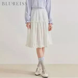 [블루레이스] 밴딩 프릴 포인트 하프 스커트_B6S1SK8100