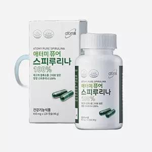 퓨어 스피루리나 100 400mg 120캡슐 4개