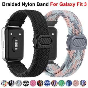 삼성 갤럭시 워치핏 3 스트랩 스마트워치 액세서리 손목 밴드 벨트 밴드용 나일론 팔찌 코레아 핏3 브레이드