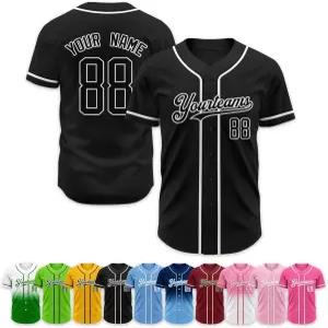 커스텀 야구 유니폼 맞춤 스티치 또는 프린트 팀 이름 번호 로고 버튼 다운 셔츠 남성용