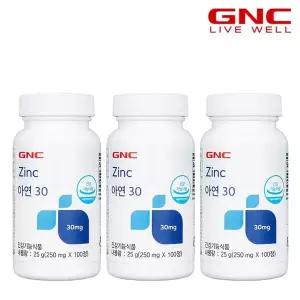 [GNC] 아연 30 (100정) 100일분 x6병_56729x6