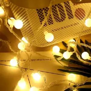 (사이즈 10m-80구)파티 미니 앵두 전구 10m 80구 다용도 멀티 크리스마스 이벤트 야외 줄조명 인테리어 꾸