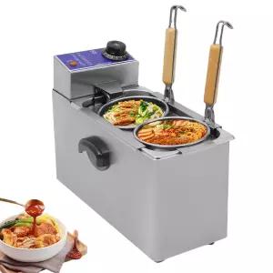 전기 파스타 쿠커 2홀 스트레이너가 있는 상업용 면 요리기 레스토랑 카페 구내식당용 온도 조절식