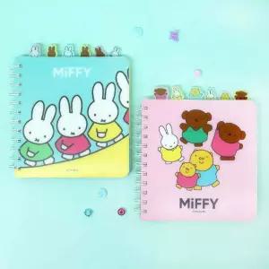 미피 인덱스 노트 랜덤1개 6섹션 반투명 스프링 유선 필기 공책 학용품 선물 캐릭터