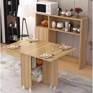 렌지대 식탁 접이식 조립 수납장 확장형 원룸가구 오피스텔 홈카페 밥솥