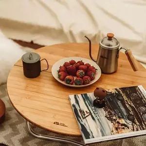 [하프클럽/베스트쇼핑]모비가든 접이식 대나무 원형탁자 NX21665009