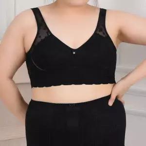 [하프클럽/오티마트]꽃잎망사 매쉬 노와이어 빅사이즈 A컵 런닝브라