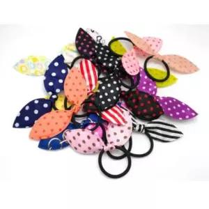 [반려] 귀여운 깜찍한 토끼 데일리 헤어 머리 끈 100P 1set