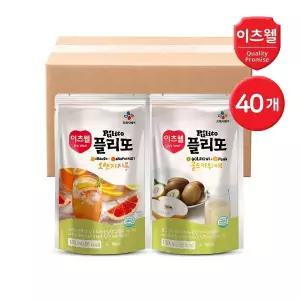 [하프클럽/CJ프레쉬웨이] 플리또 과일주스 파우치 130ml 혼합 40개 (키위배 20