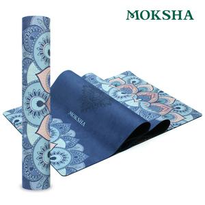 모크샤 콤보 천연고무 요가매트-만다라블루/ 타월 일체형