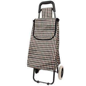 베이직체크 중형 시장바구니캐리어 접이식카트 쇼핑 핸드 바퀴달린장바구니 손수레 구루마 가방