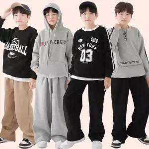 겨울 남아 주니어 옷 초등학생 의류 상하복 기모 팬츠 트레이닝복 데님 면 츄리닝 체육복 바지 티셔츠