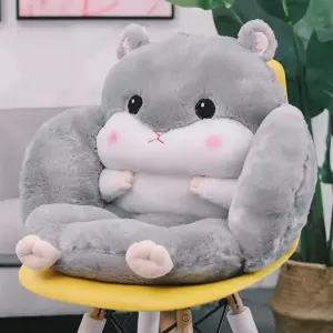 귀여운 날다람쥐 등받이방석 쿠션 (그레이)