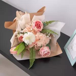 수국 조화 꽃다발 오스틴 50cm 인테리어 꽃 선물 장식 기념일 졸업식 발표회 학예회