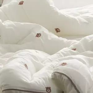 [지베딩] 초코베어 모달100% 옥수수솜 곰돌이 자수 봄/가을/겨울 차렵 이불 단품 싱글(S)