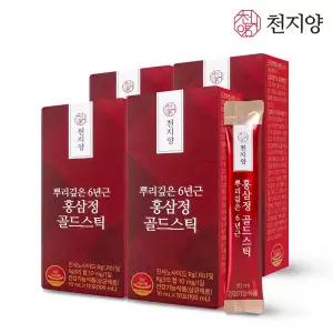 [천지양] 뿌리깊은6년근 홍삼정 골드스틱 10포(4박스)