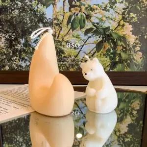 [텐바이텐]초승달과 반달곰 천연 소이캔들 향초 선물 오브제캔들