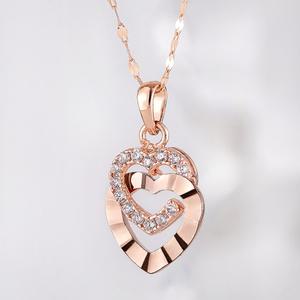 14K 18K 체인 목걸이 45cm 핑크골드 데일리 심플 레이어드 하트 엘라 금목걸이