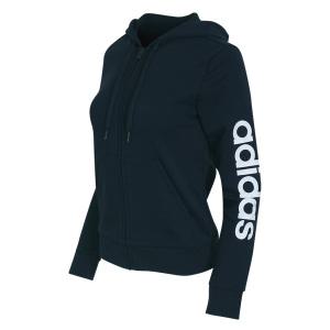 아디다스 여성 에센셜 LIN 리니어 풀 집업 후드 자켓 - DU0648