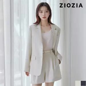 [지오지아 여성] 여성 헤링본 조직 린넨 블랜드 자켓 (AFD2KG1601)