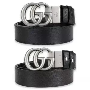 [구찌] 남성 GG 리버시블 그레인 레더 벨트(블랙/브라운) 627055 CAO2N 1062