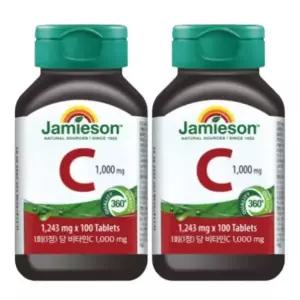 [하프클럽/기타]자미에슨 비타민C 활력 에너지 건강 추천 100정 X2