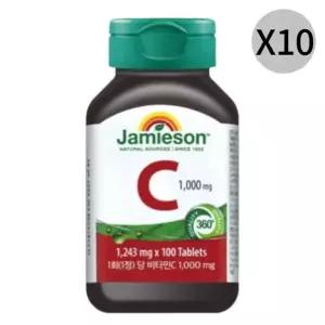 [하프클럽/기타]자미에슨 비타민C 활력 에너지 건강 추천 100정 X10