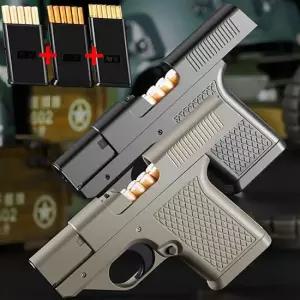 포커스 아크릴 권총 담배 케이스 충전식 라이터 일체형 일반 시가 얇은 에쎄 담배각 10 20 개비