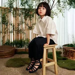 [보리보리/아이들]2221 키즈 & 맘 소가죽 글래디에이터 샌들 - 블랙