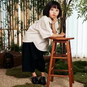 [보리보리/아이들]2223 키즈 & 맘 소가죽 피셔맨 샌들 - 블랙