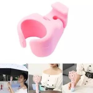 핑크 손선풍기 스탠드거치대 선풍기클립 우산선풍기 쿨러 책상 탁상용 고정장치 휴대용선풍기 미니선풍기