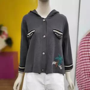 [베네통] 단추 후드 니트가디건 BAKC06441 GR_DJ