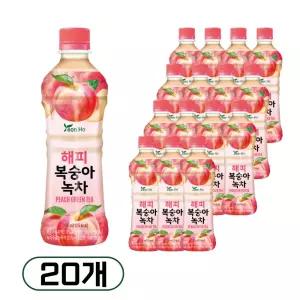 연호음료 해피 복숭아녹차 350ml * 20개