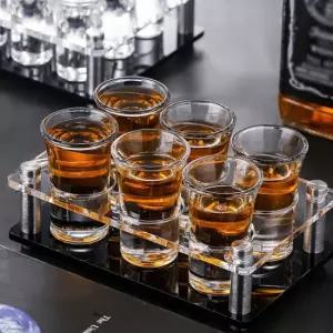 홈파티 6구 샷잔 홀더 스트레이트 양주 술잔 받침대 소주잔홀더 소주잔받침대