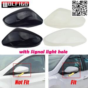 블랙/화이트 좌/우 사이드 미러 커버 현대 호환 엘란트라 아반떼 MD 아반떼 2011 2013-2016용 윙 쉘 캡