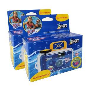 1 샷 방수 일회용 카메라 - 35mm 수중 27 노출 ASA / ISO400 컬러 필름 휴가, 스노클링, 수상 스포츠에 2팩