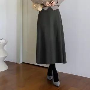 [시크라인] (~XXL까지) 아리델온 니트 허리밴딩 롱스커트 겨울 꾸안꾸 데일리 일상 캐쥬얼 출근룩 베이직 빅사이즈
