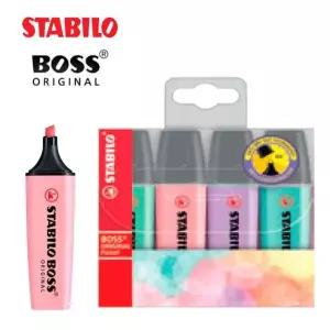 4색세트 보스 형광펜 스타빌로 오리지널 파스텔 (WFJ7VNK)