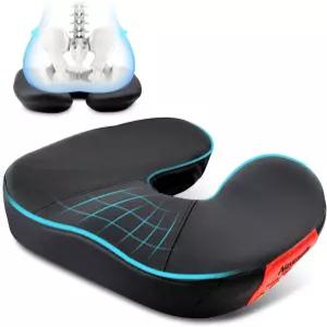 사무용 의자용 카기웨이 시트 쿠션 u2013 좌골반 꼬리뼈 등 및 치질 U자형 인체공학적 고밀도 통기성