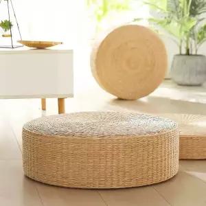 라탄 원형 방석 돗자리 종류 침실 등나무 선물 밀짚 왕골